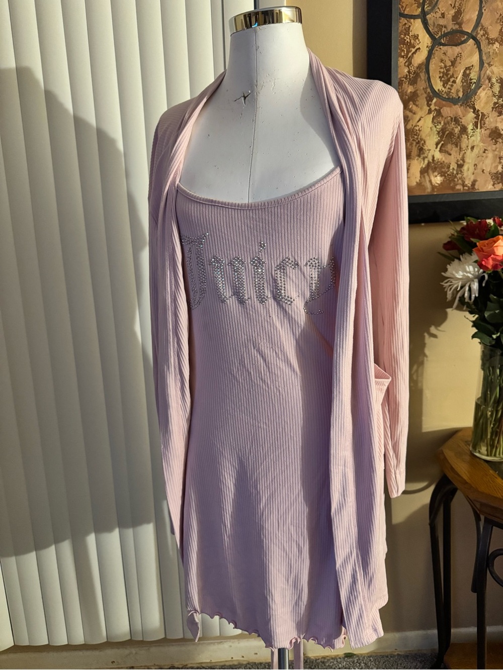 Juicy slip & robe 2 piece set